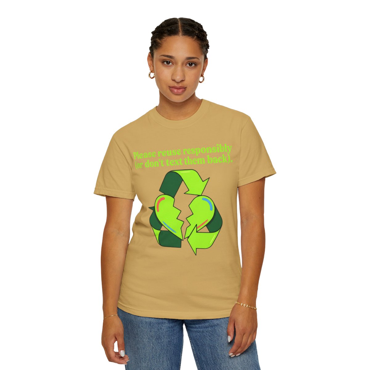 Color: Mustard | Don't Text Them Back Unisex Garment-Dyed Tee