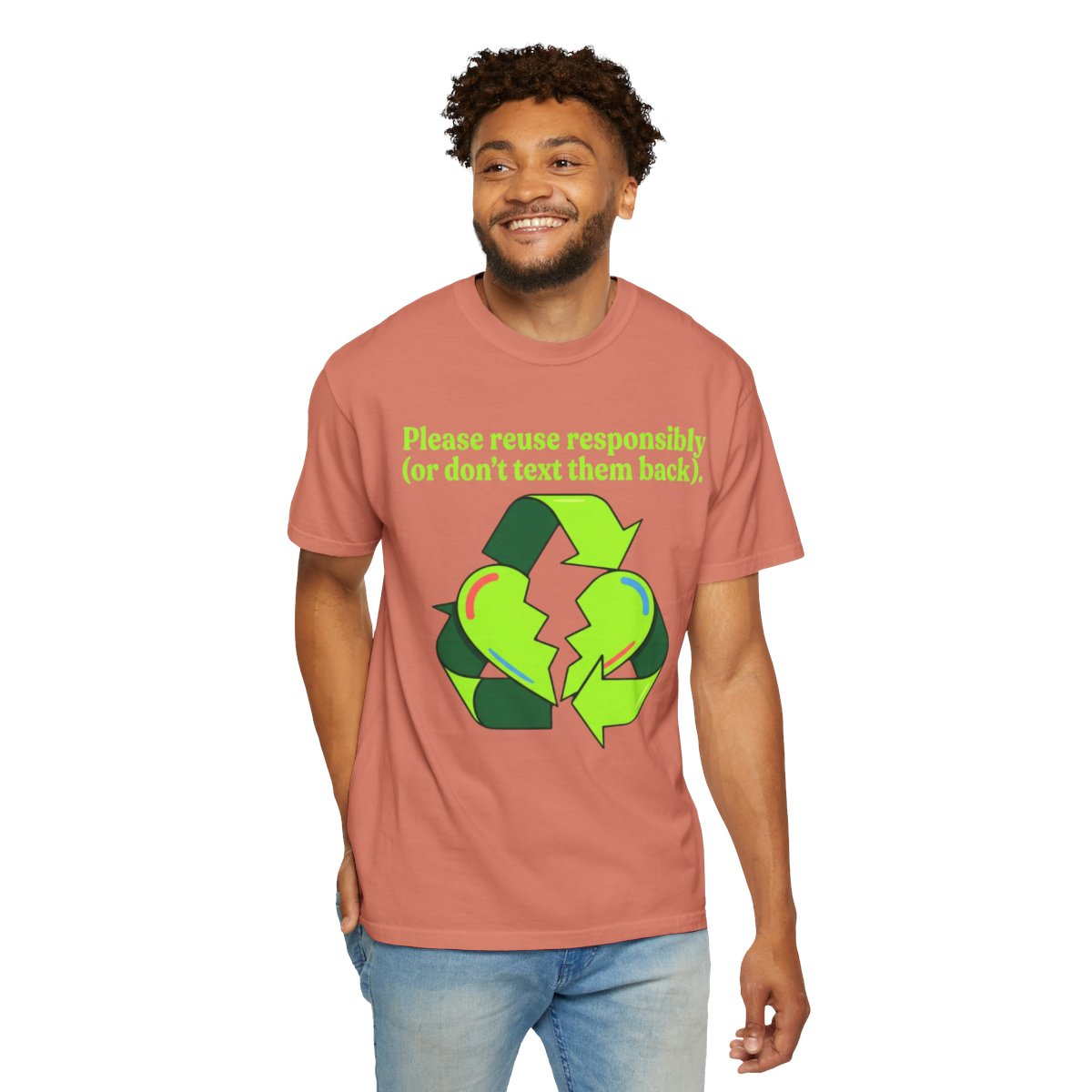 Color: Terracotta | Don't Text Them Back Unisex Garment-Dyed Tee