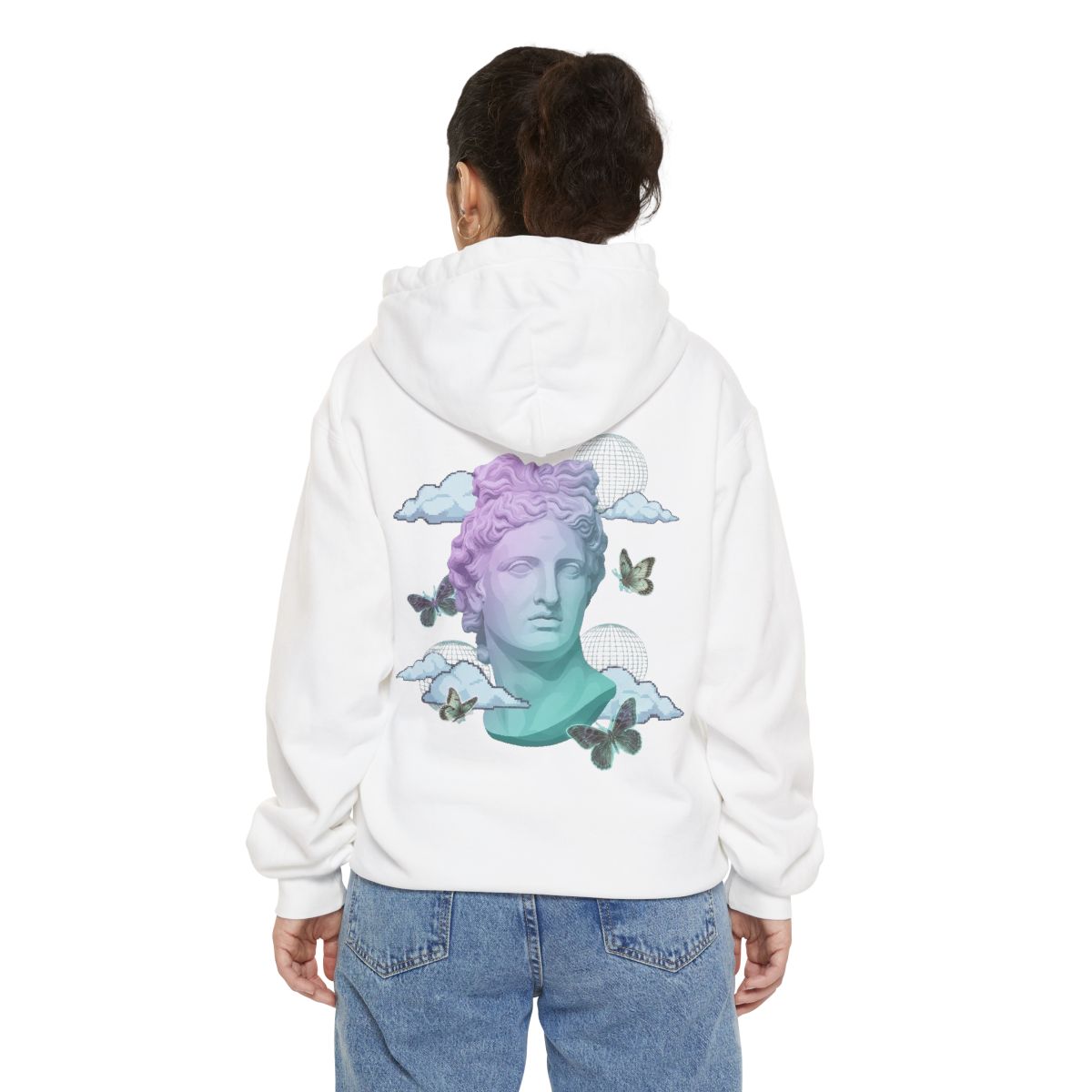 Color: White | Dreamscape Garment-Dyed Hoodie