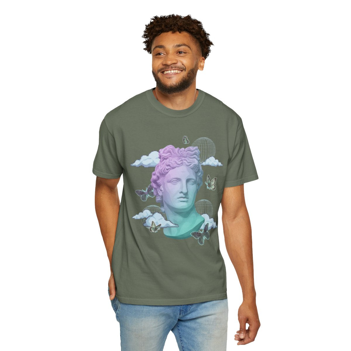 Color: Moss | Dreamscape Unisex Garment-Dyed Tee