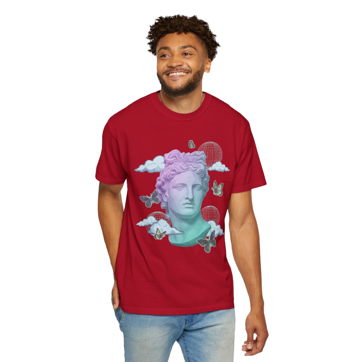 Color: Red | Dreamscape Unisex Garment-Dyed Tee