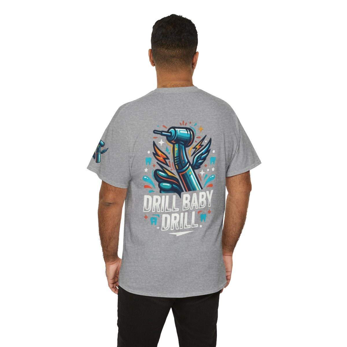 Color: Sport Grey | Drill Baby Drill Premium Graphic Tee