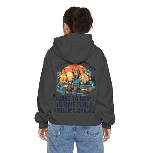 Color: Pepper | Drink to Give Fish a Fighting Chance Garment-Dyed Hoodie
