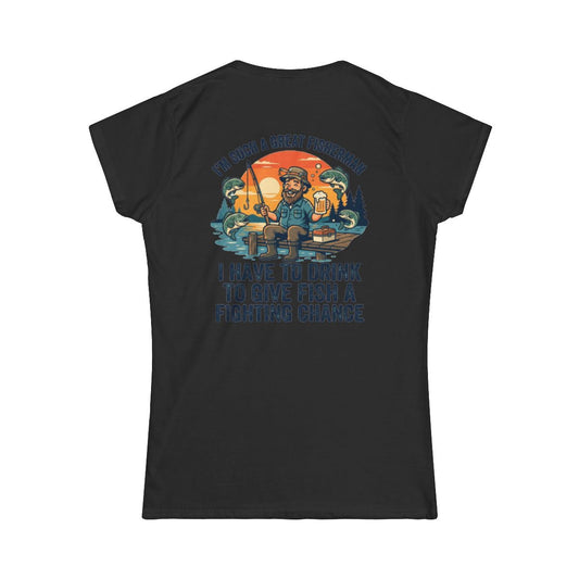 Color: Black | Drink to Give Fish a Fighting Chance Women's Tee