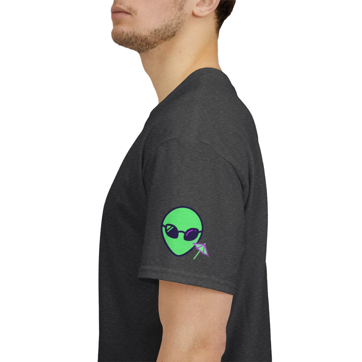 Color: Dark Heather | Drunk Alien Premium Graphic Tee