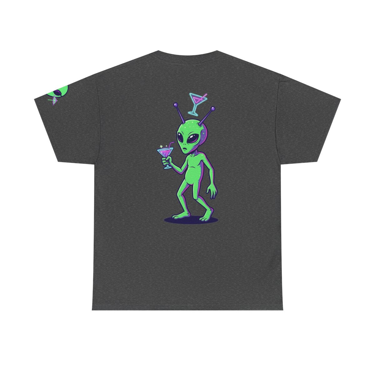 Color: Dark Heather | Drunk Alien Premium Graphic Tee