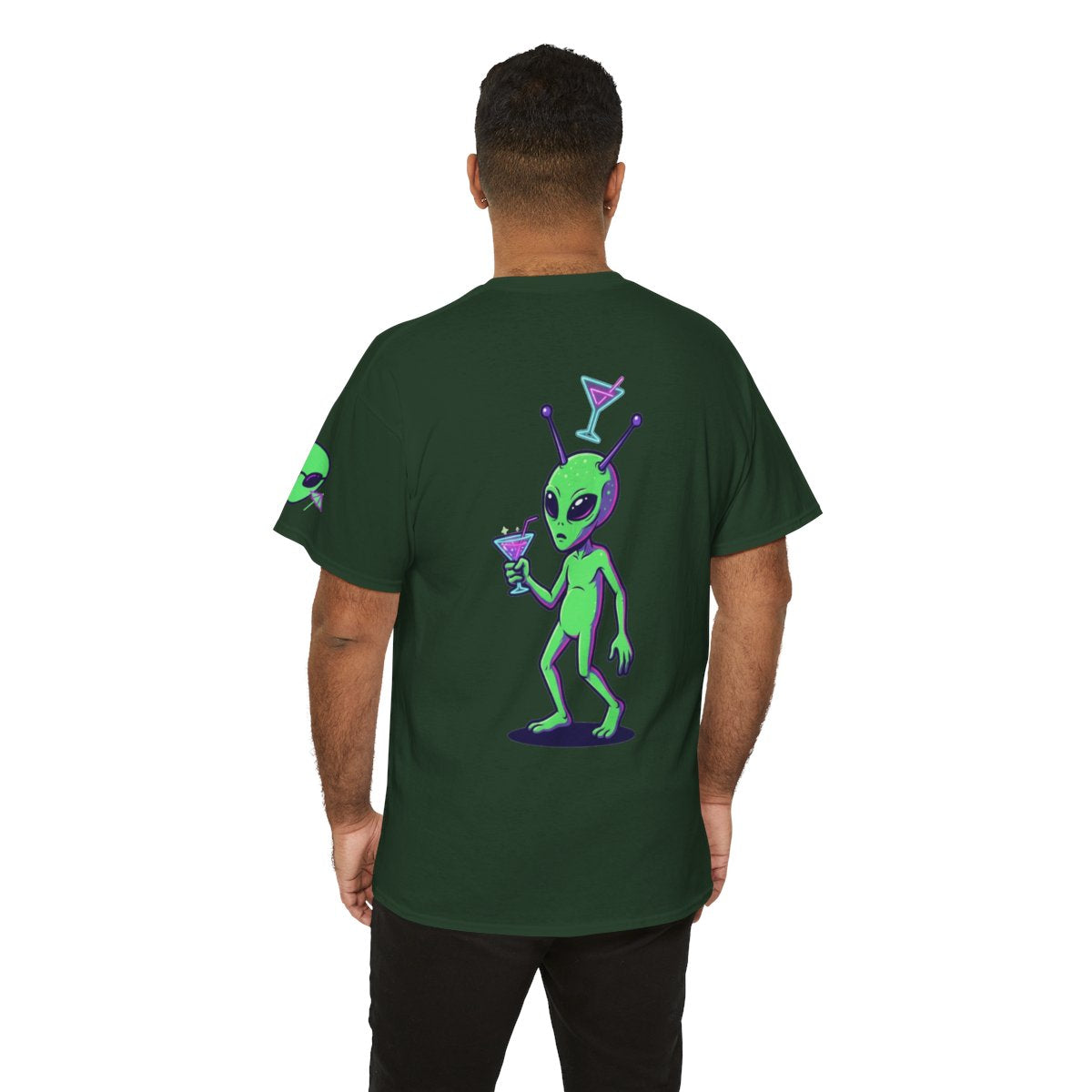 Color: Forest Green | Drunk Alien Premium Graphic Tee