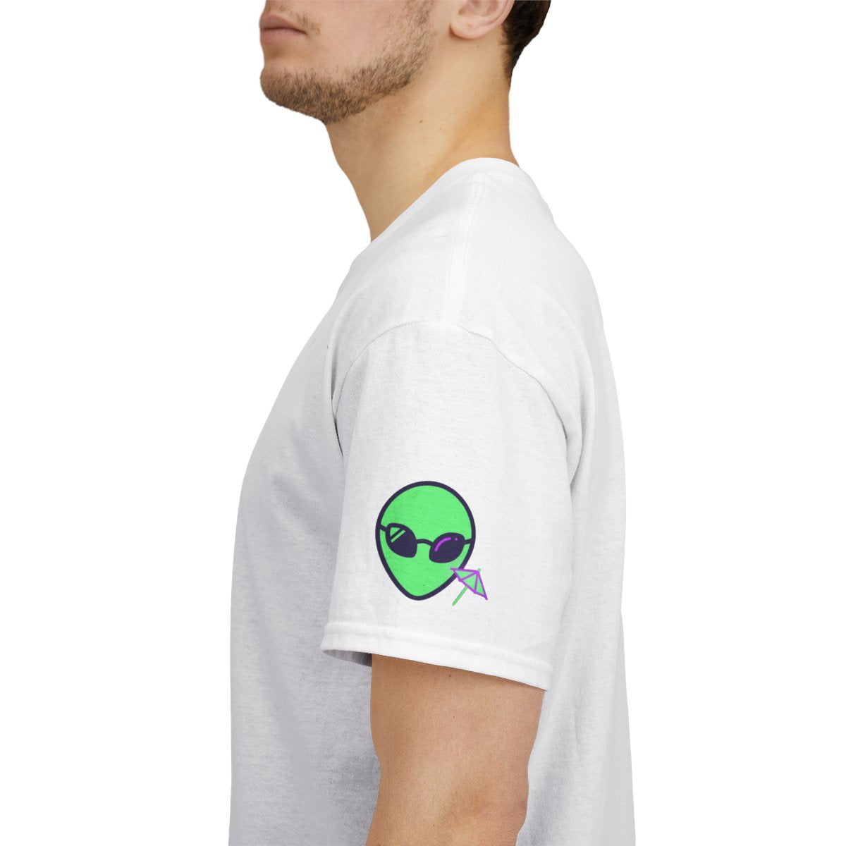 Color: White | Drunk Alien Premium Graphic Tee