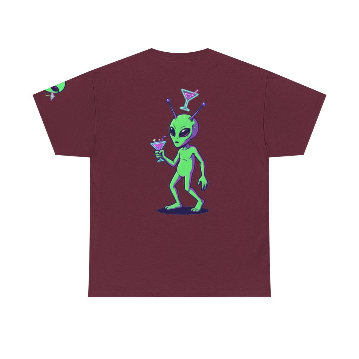 Color: Maroon | Drunk Alien Premium Graphic Tee