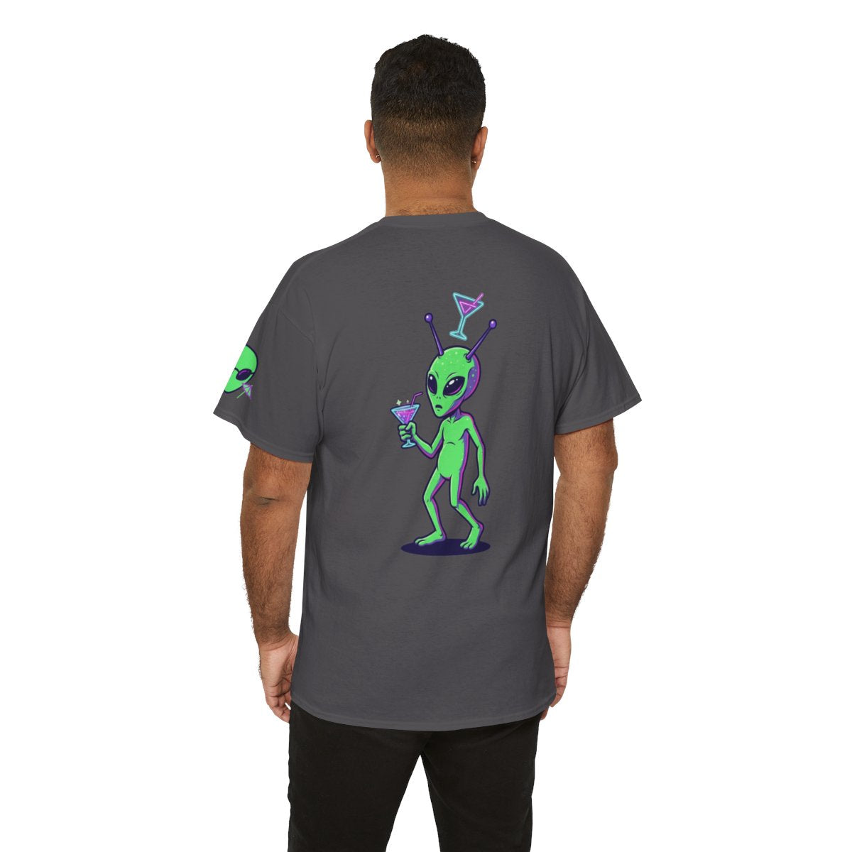 Color: Charcoal | Drunk Alien Premium Graphic Tee