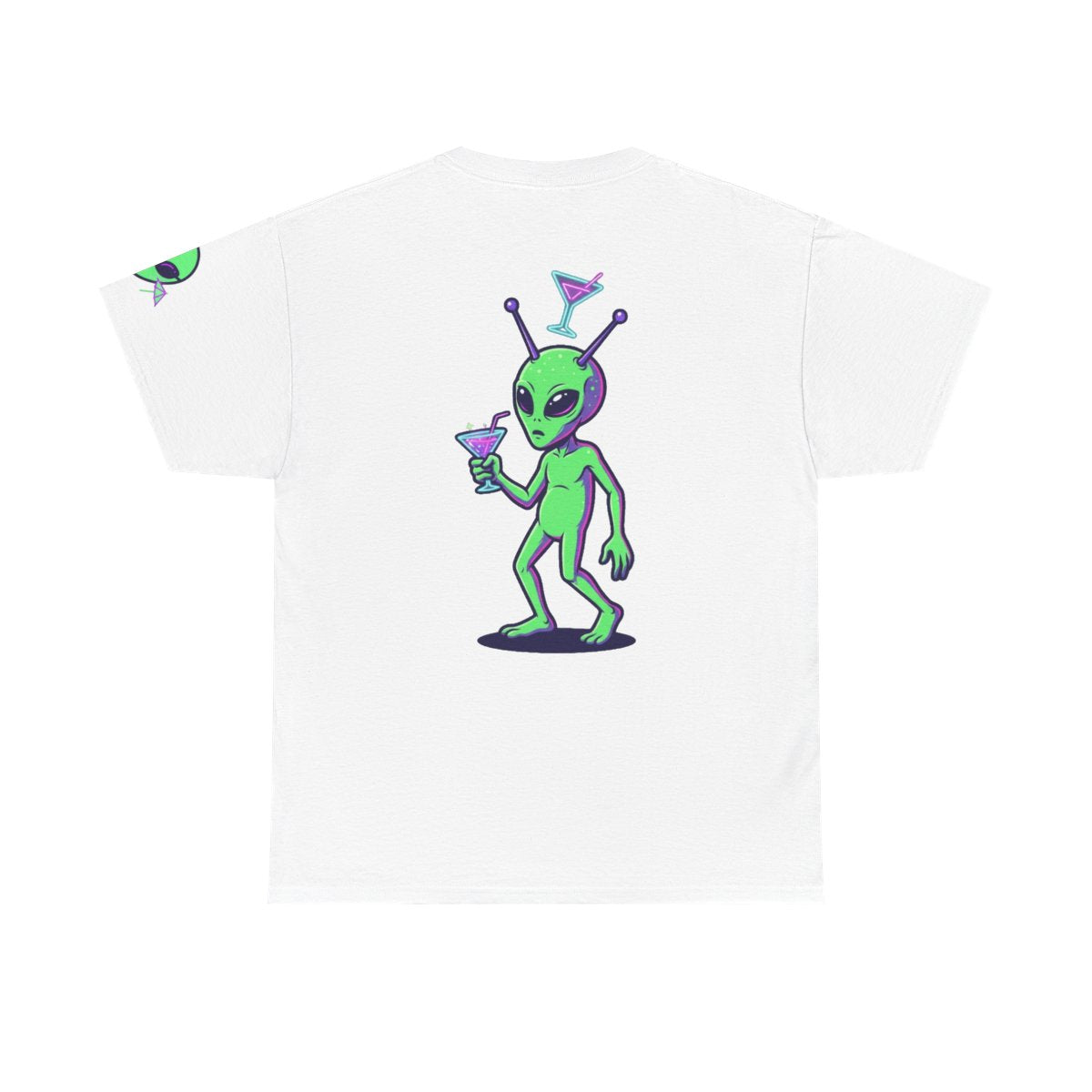 Color: White | Drunk Alien Premium Graphic Tee