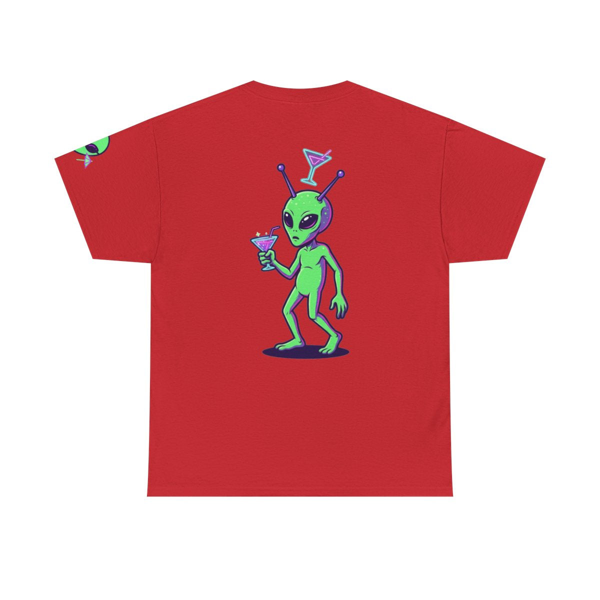 Color: Red | Drunk Alien Premium Graphic Tee