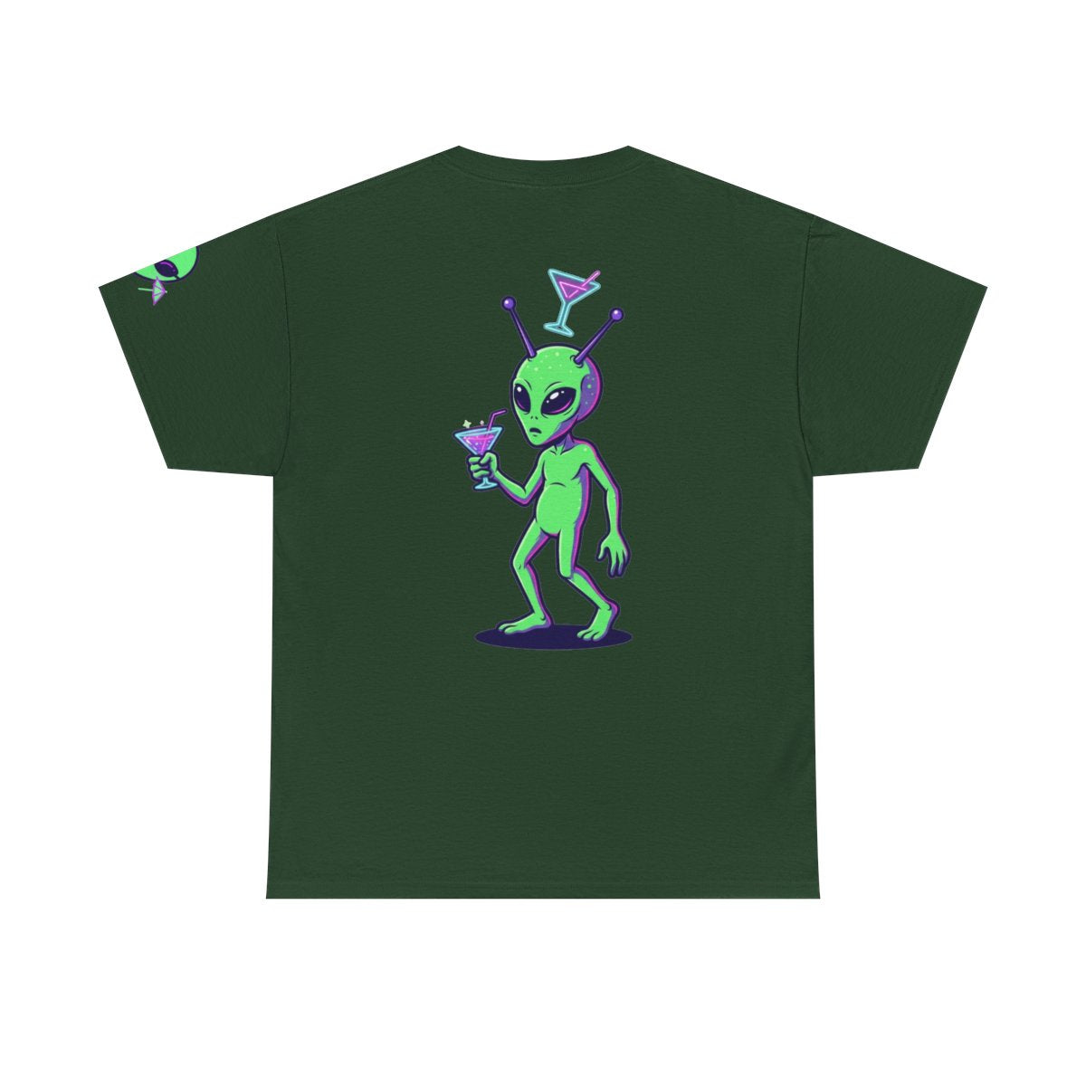Color: Forest Green | Drunk Alien Premium Graphic Tee