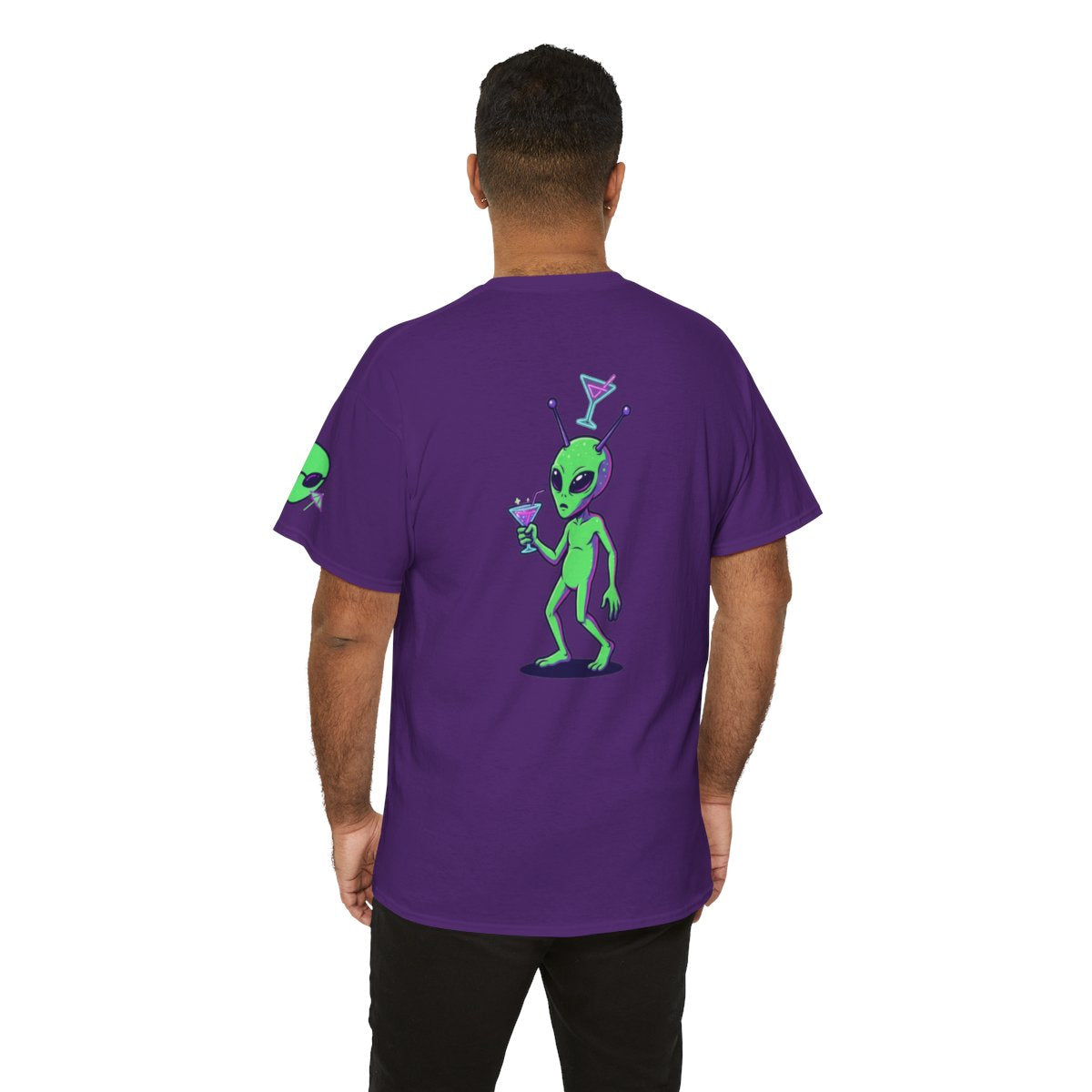 Color: Purple | Drunk Alien Premium Graphic Tee