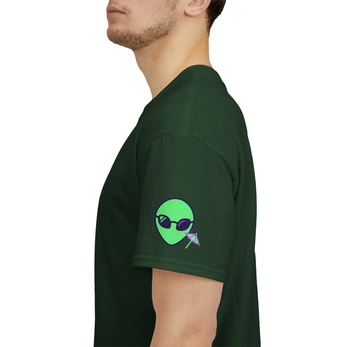 Color: Forest Green | Drunk Alien Premium Graphic Tee