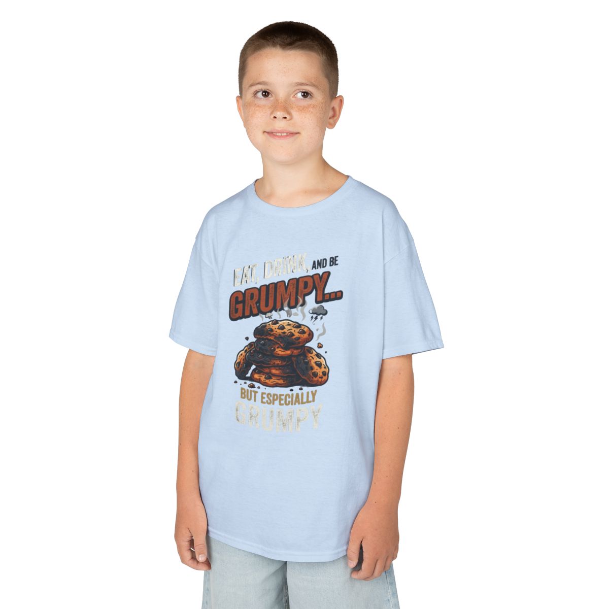 Color: Light Blue | Eat Drink And Be Grumpy Kids Tee