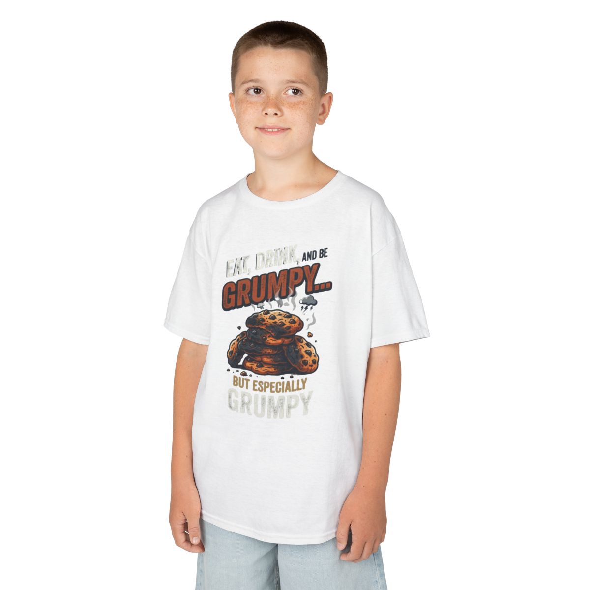 Color: White | Eat Drink And Be Grumpy Kids Tee
