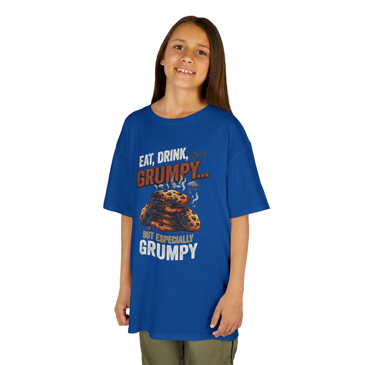 Color: Royal | Eat Drink And Be Grumpy Kids Tee