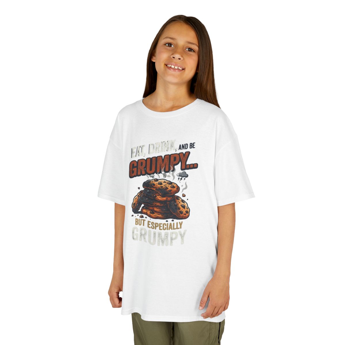 Color: White | Eat Drink And Be Grumpy Kids Tee