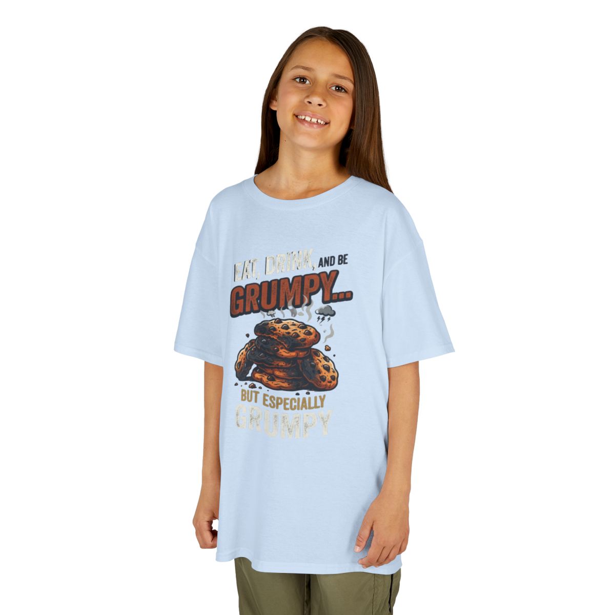 Color: Light Blue | Eat Drink And Be Grumpy Kids Tee