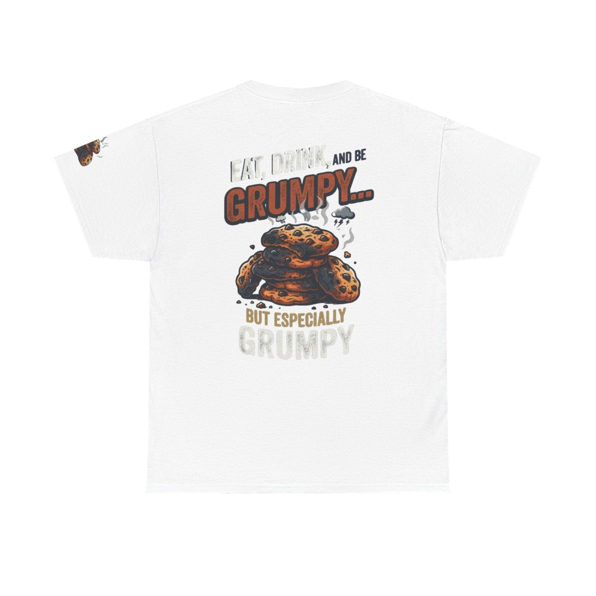 Color: White | Eat Drink And Be Grumpy Premium Graphic Tee