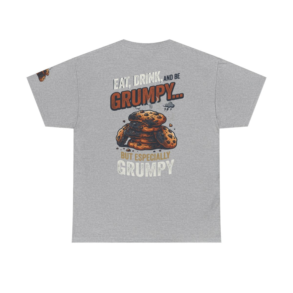 Color: Sport Grey | Eat Drink And Be Grumpy Premium Graphic Tee