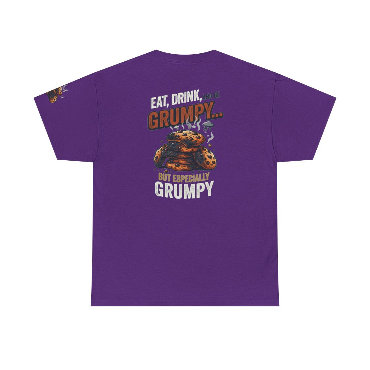 Color: Purple | Eat Drink And Be Grumpy Premium Graphic Tee