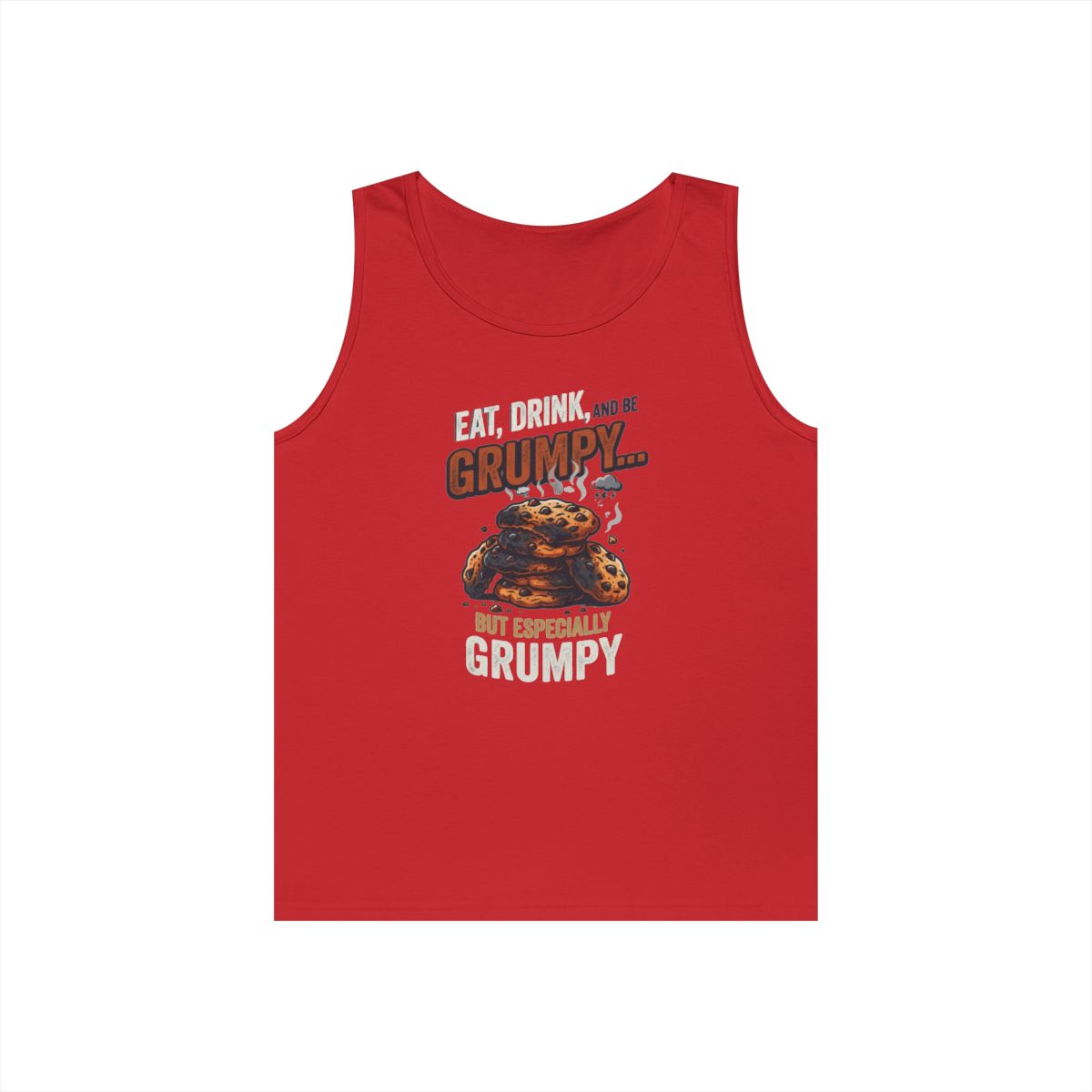 Color: Red | Eat Drink And Be Grumpy Tank Top