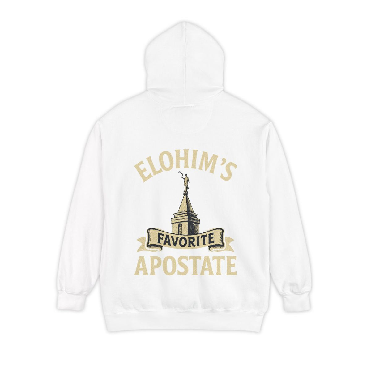 Color: White | Elohim Favorite Apostate Garment-Dyed Hoodie