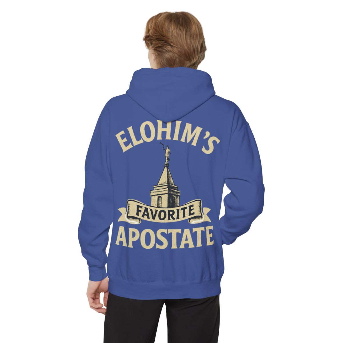 Color: Flo Blue | Elohim Favorite Apostate Garment-Dyed Hoodie