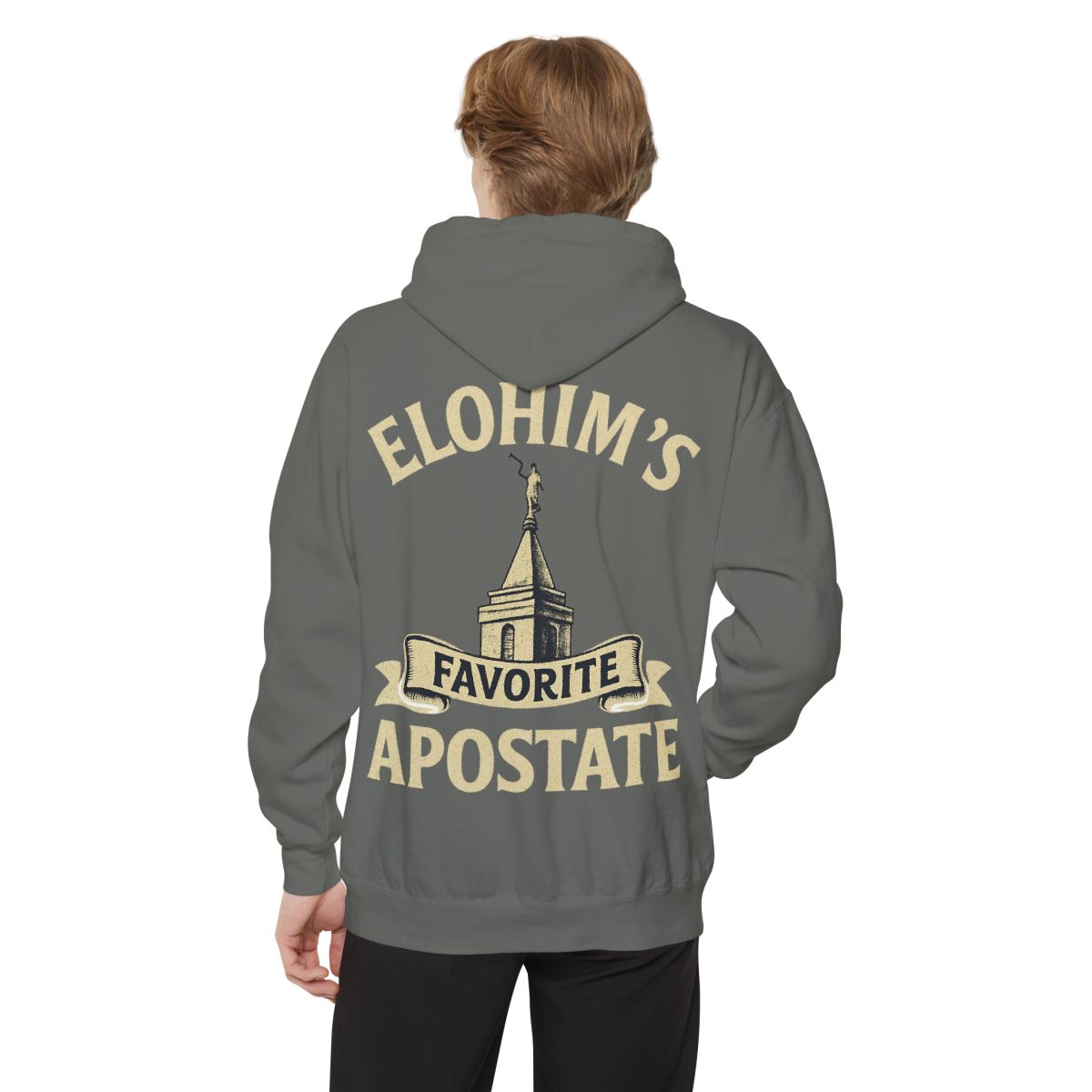 Color: Grey | Elohim Favorite Apostate Garment-Dyed Hoodie