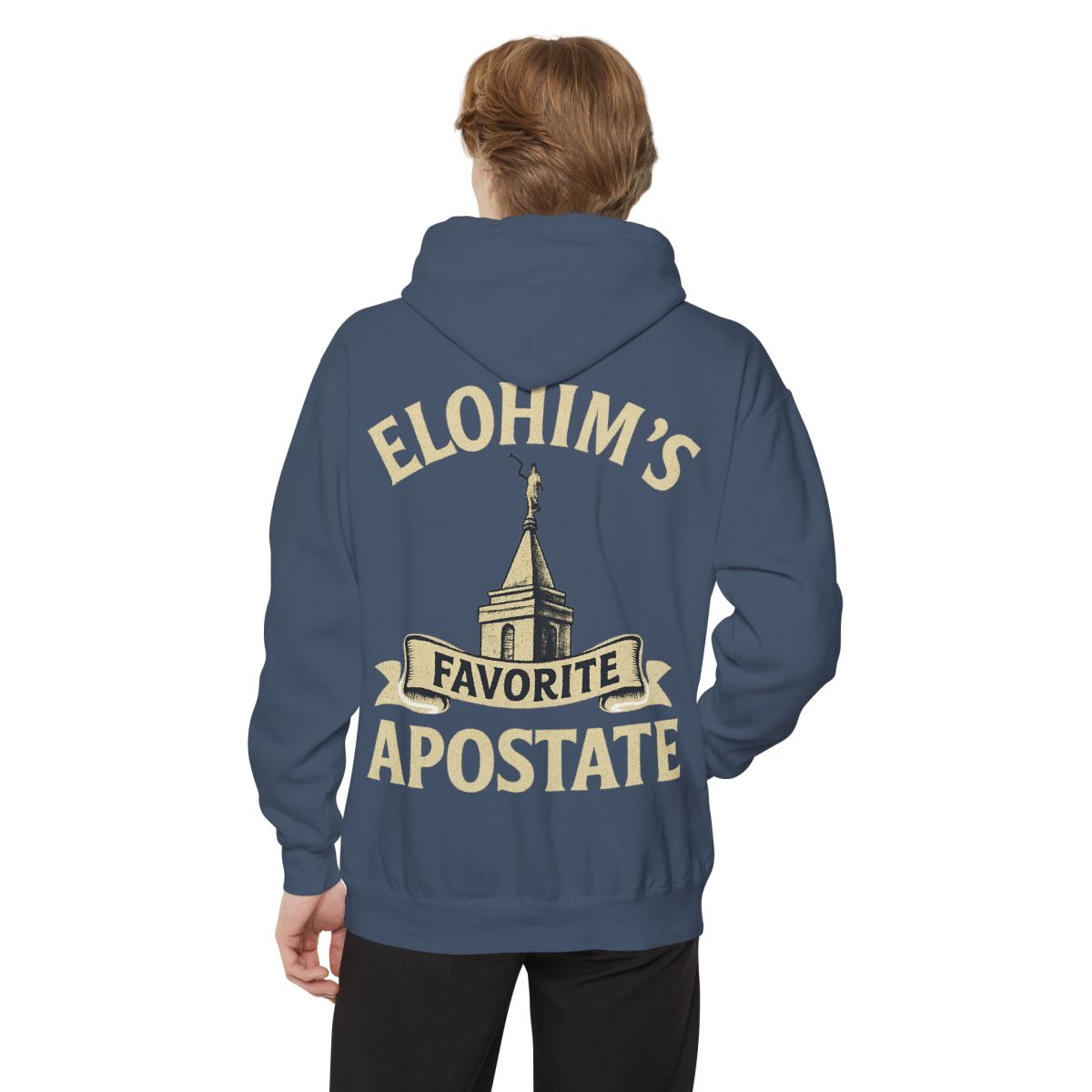 Color: Denim | Elohim Favorite Apostate Garment-Dyed Hoodie