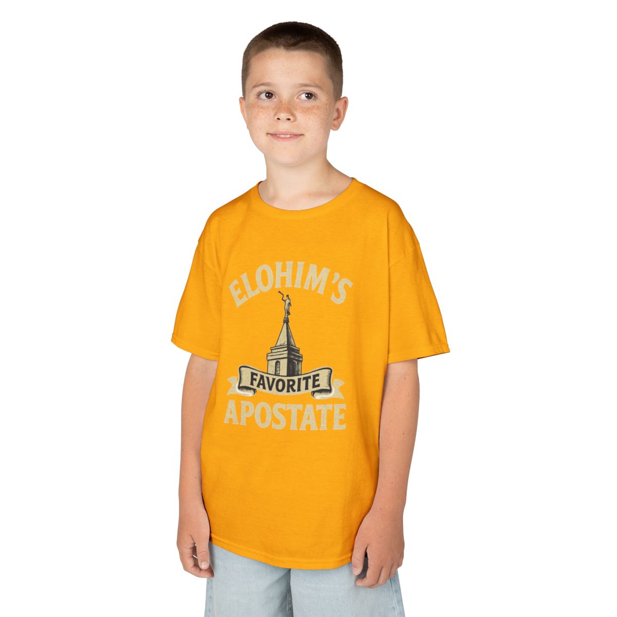 Color: Gold | Elohim Favorite Apostate Kids Tee