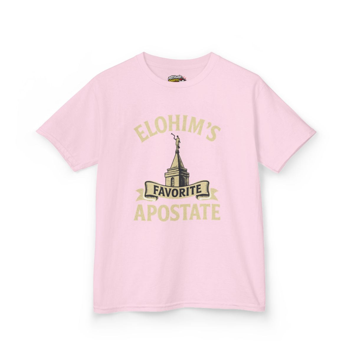 Color: Light Pink | Elohim Favorite Apostate Kids Tee