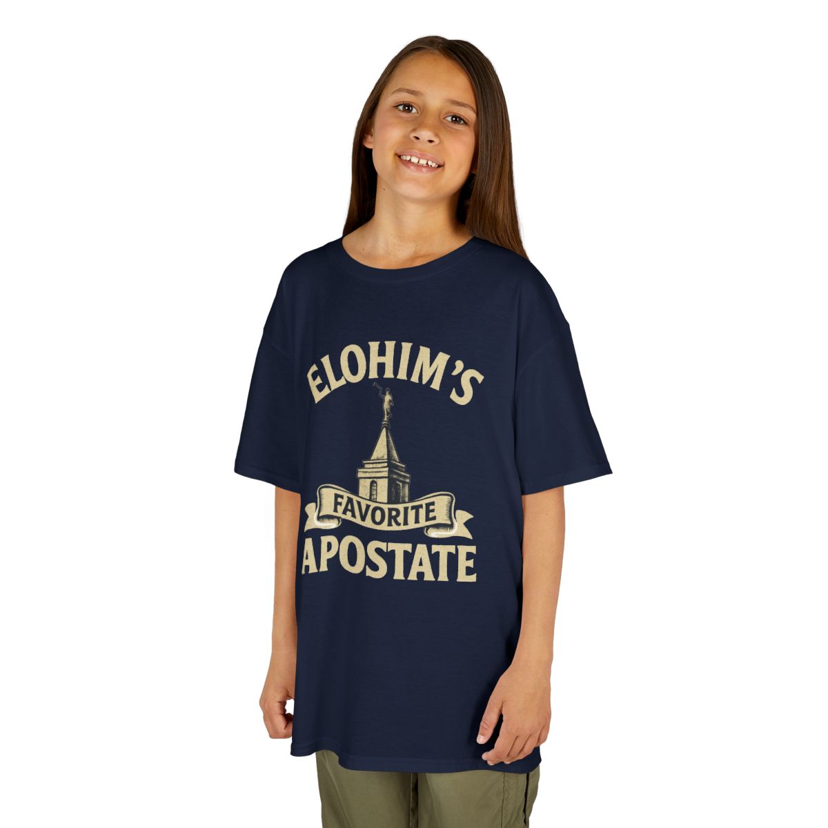 Color: Navy | Elohim Favorite Apostate Kids Tee