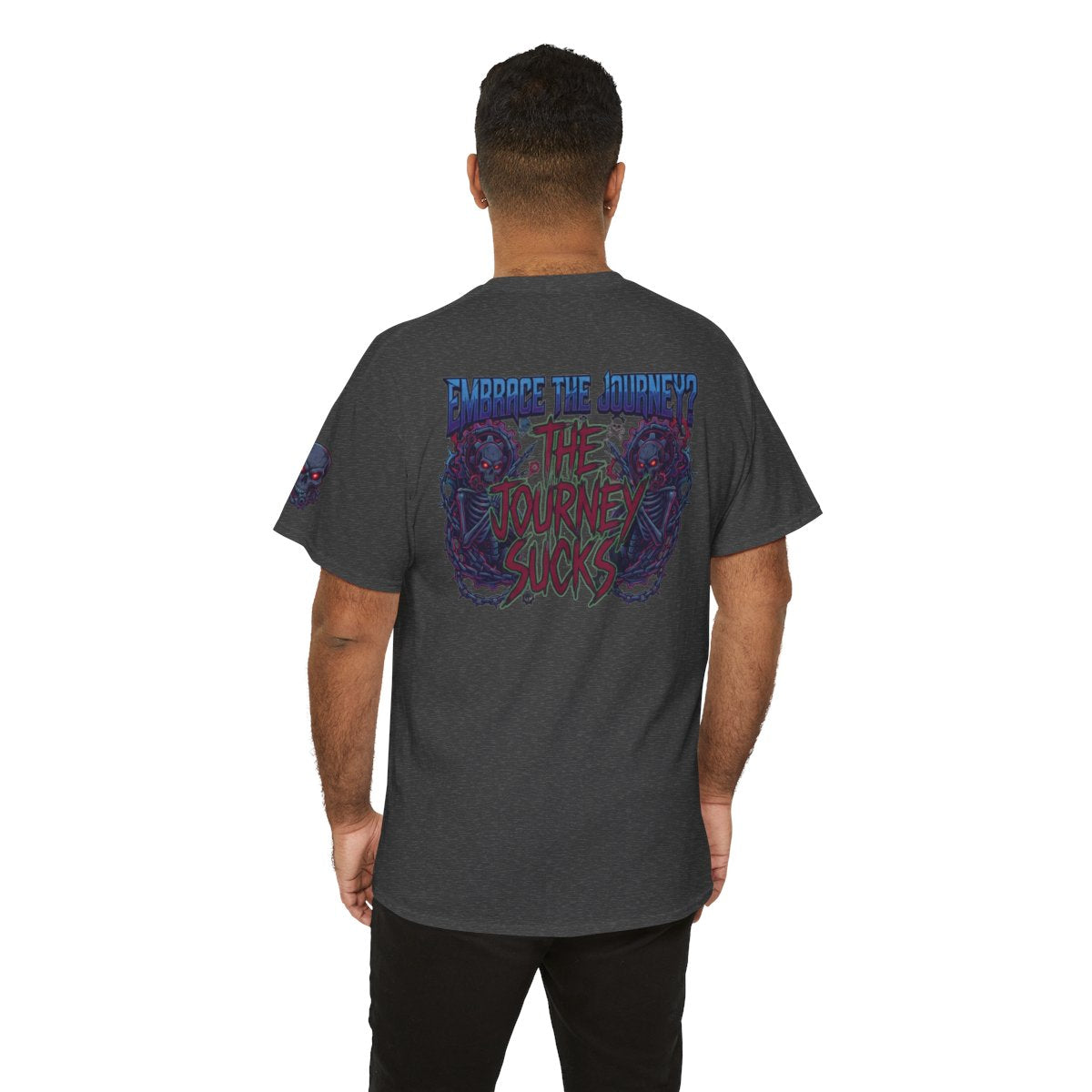 Color: Dark Heather | Embrace the Journey - The Journey Sucks Premium Graphic Tee