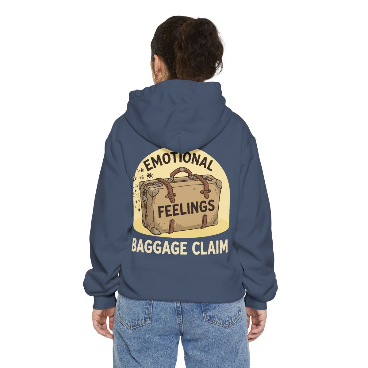 Color: Denim | Emotional Baggage Claim Garment-Dyed Hoodie