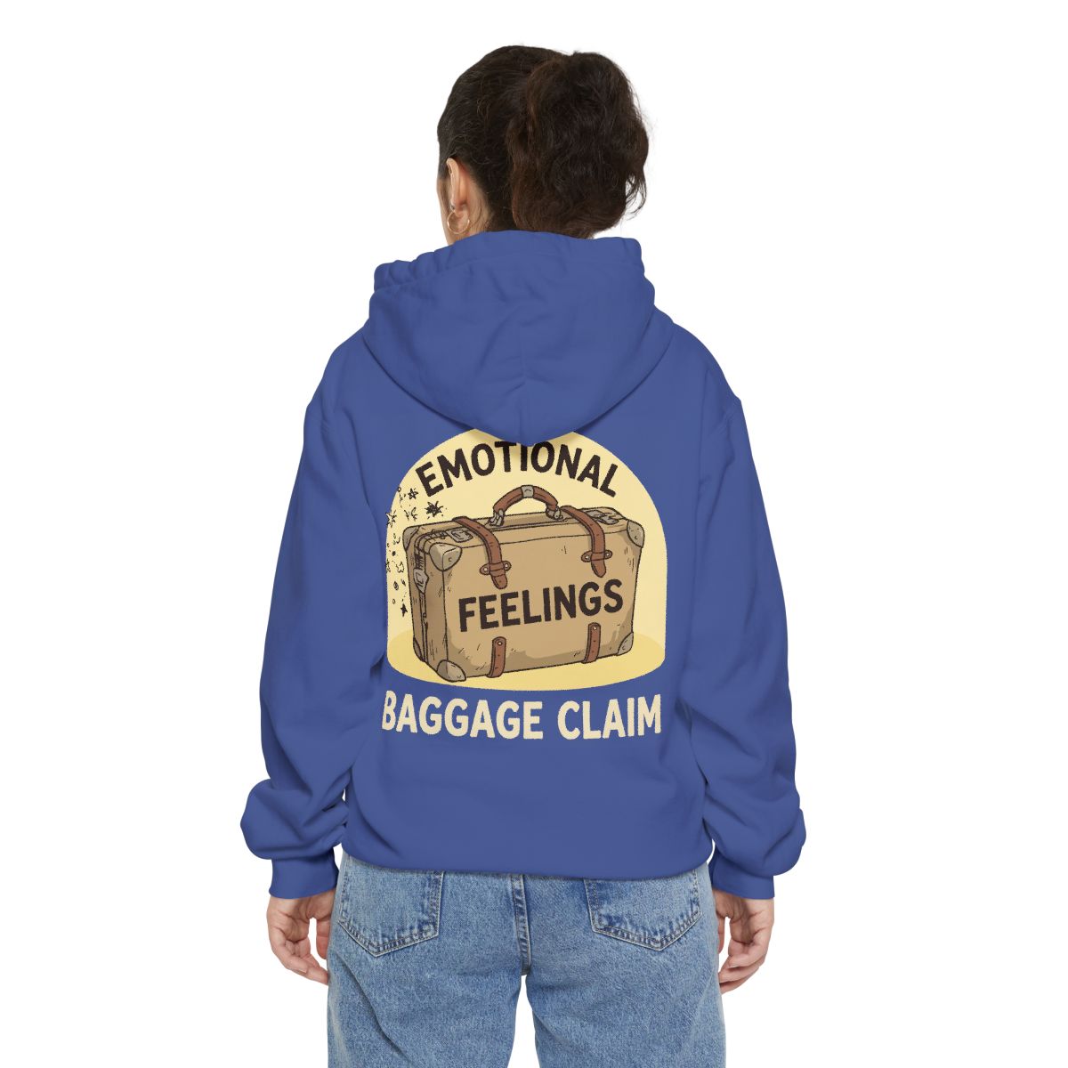 Color: Flo Blue | Emotional Baggage Claim Garment-Dyed Hoodie