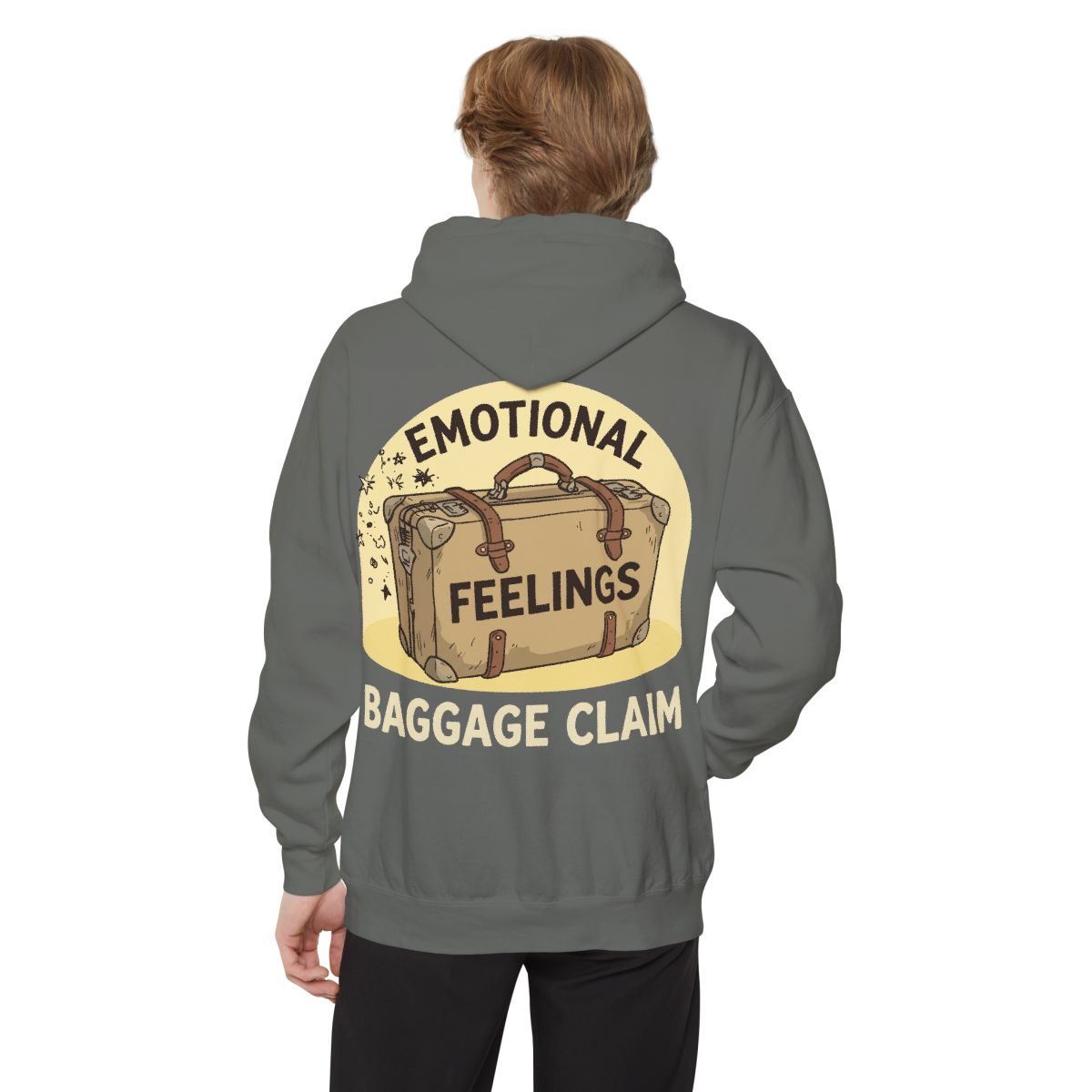 Color: Grey | Emotional Baggage Claim Garment-Dyed Hoodie
