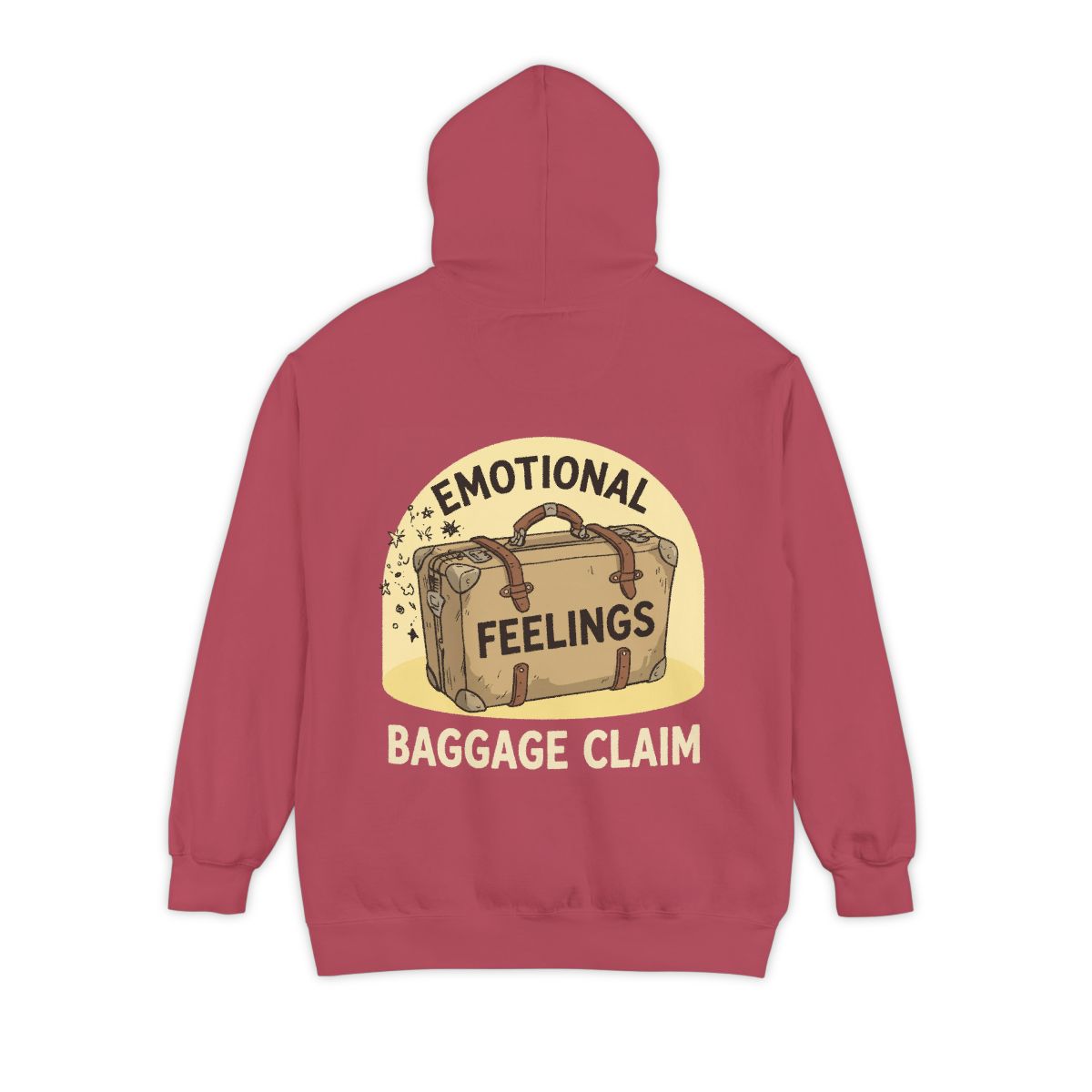 Color: Crimson | Emotional Baggage Claim Garment-Dyed Hoodie