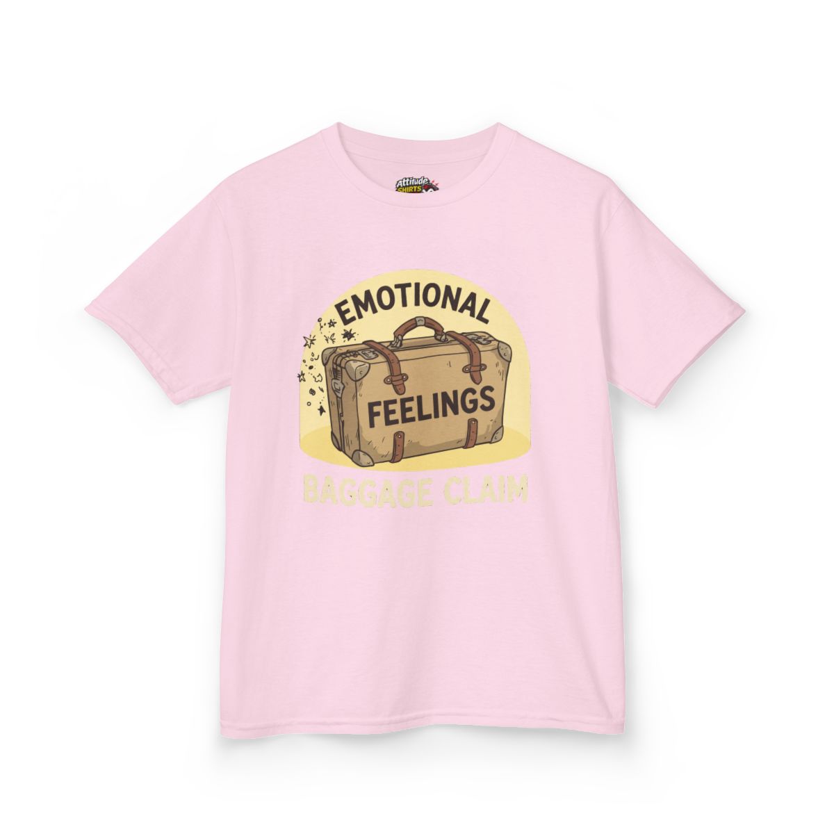 Color: Light Pink | Emotional Baggage Claim Kids Tee