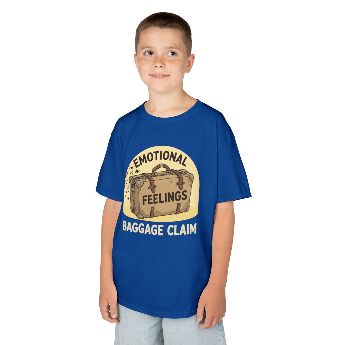 Color: Royal | Emotional Baggage Claim Kids Tee