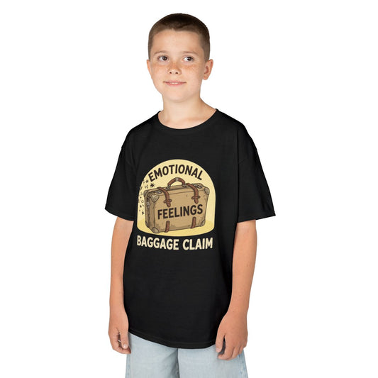 Color: Black | Emotional Baggage Claim Kids Tee