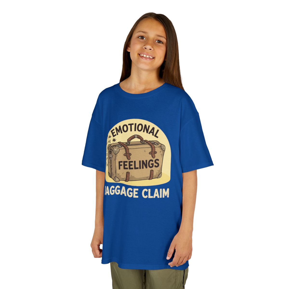 Color: Royal | Emotional Baggage Claim Kids Tee