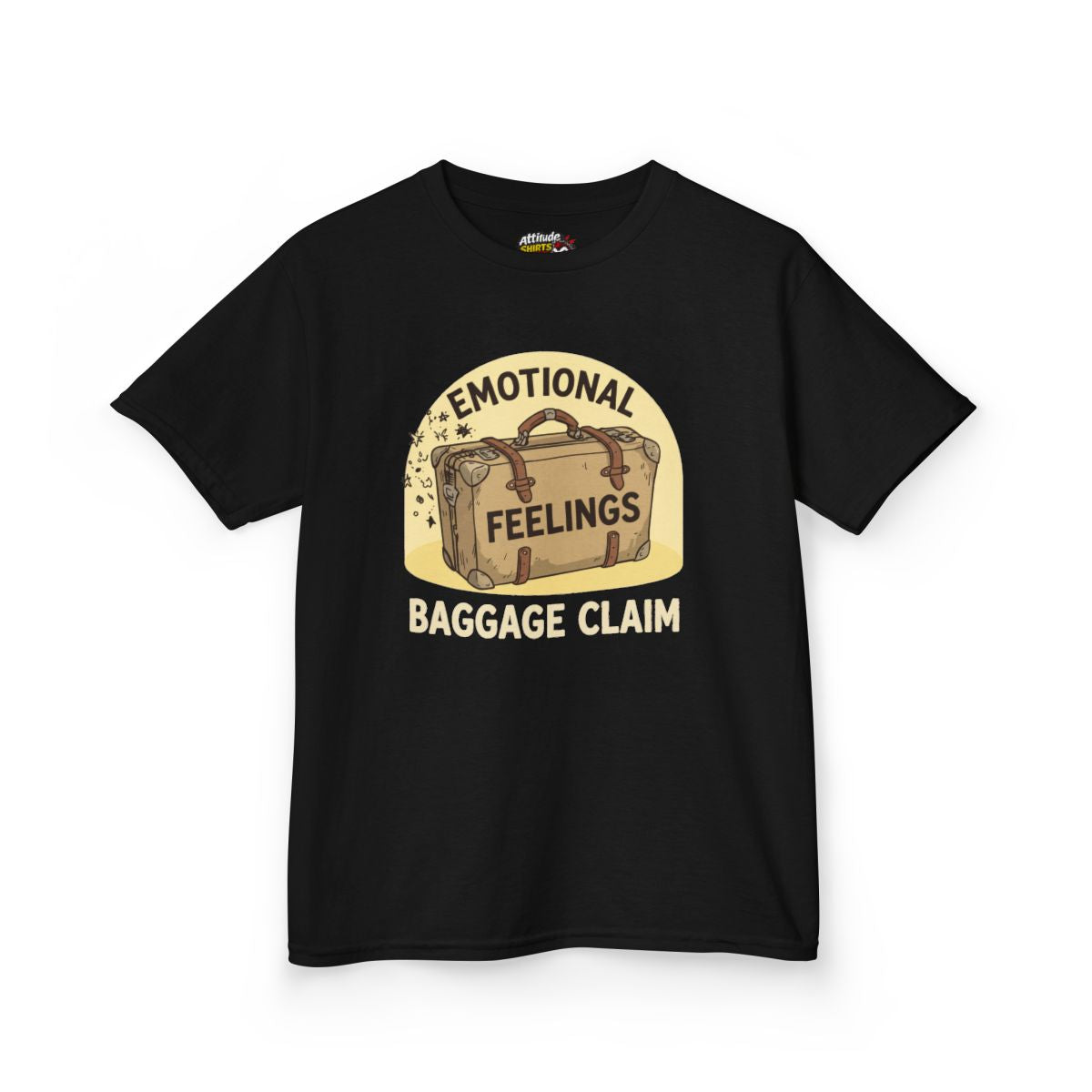 Color: Black | Emotional Baggage Claim Kids Tee