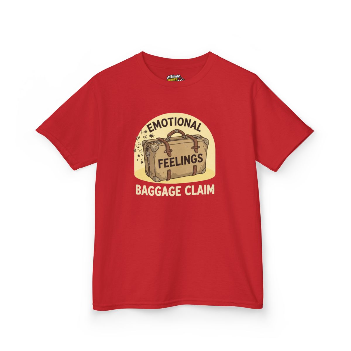 Color: Red | Emotional Baggage Claim Kids Tee