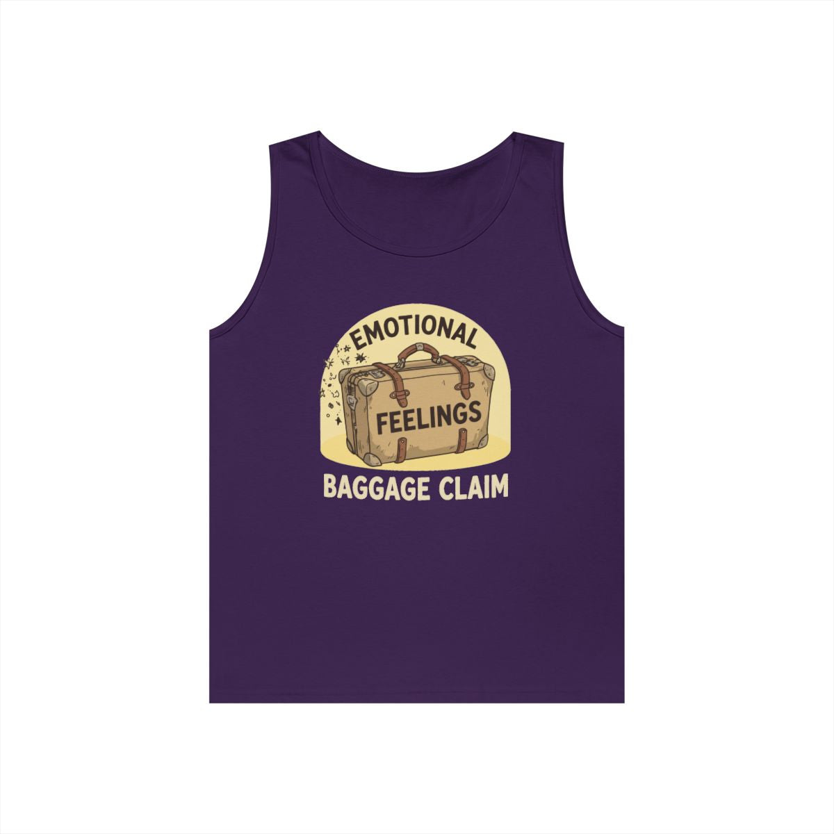 Color: Purple | Emotional Baggage Claim Tank Top