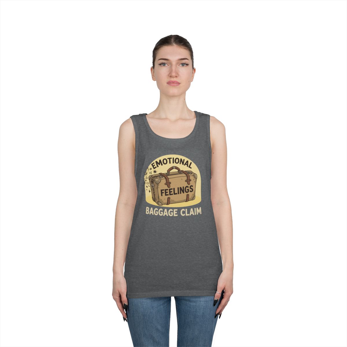 Color: Graphite Heather | Emotional Baggage Claim Tank Top