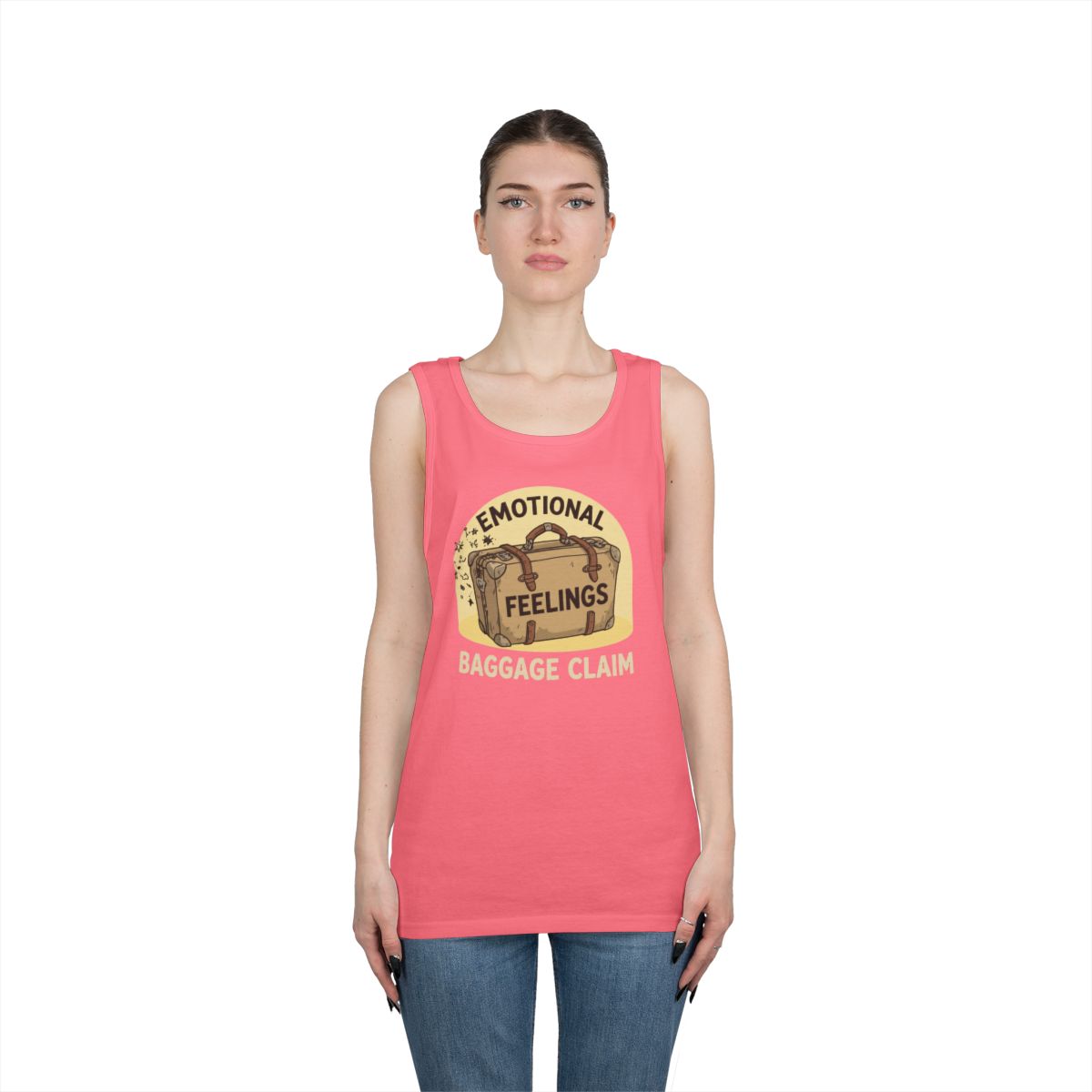 Color: Safety Pink | Emotional Baggage Claim Tank Top