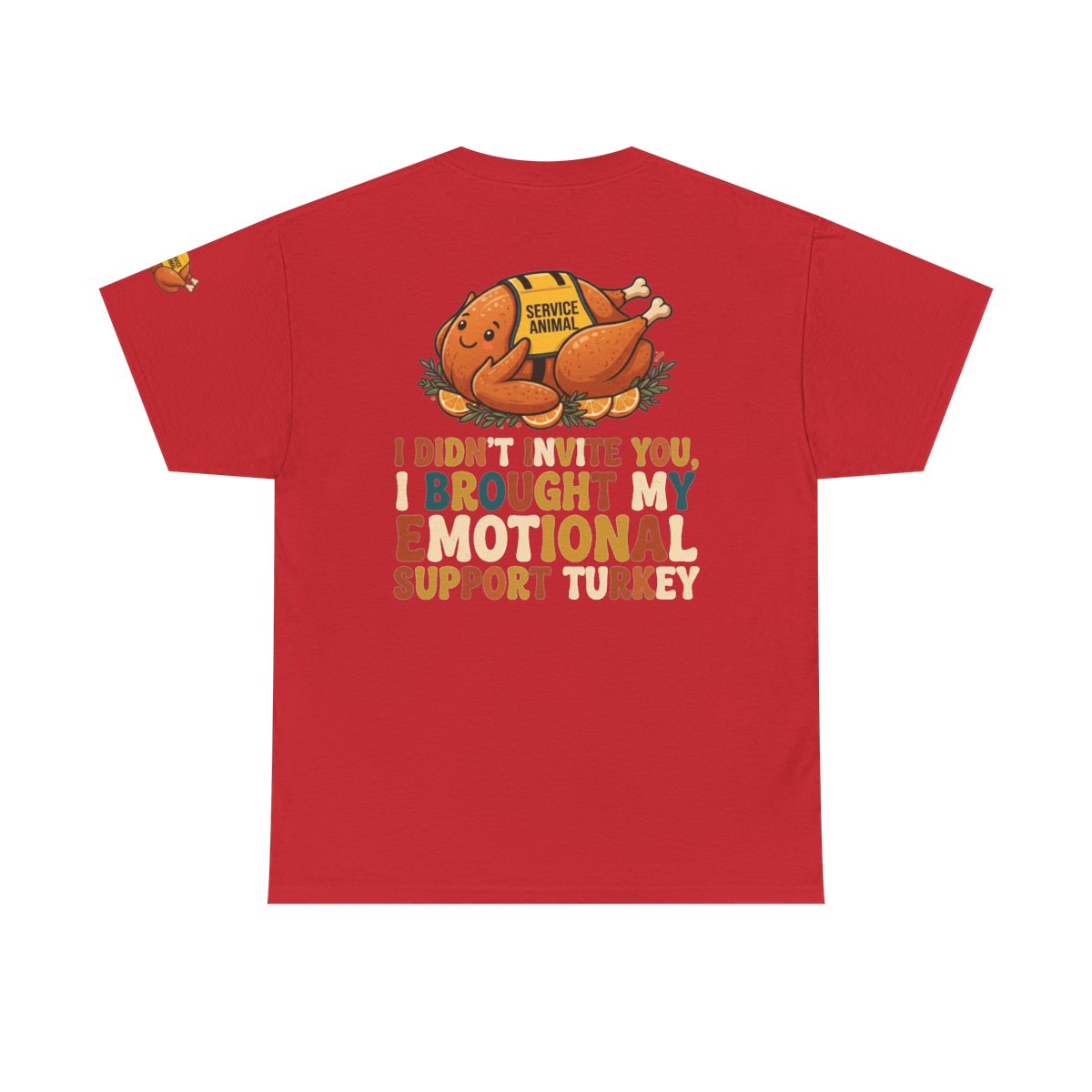 Color: Red | Emotional Support Turkey Premium Graphic Tee
